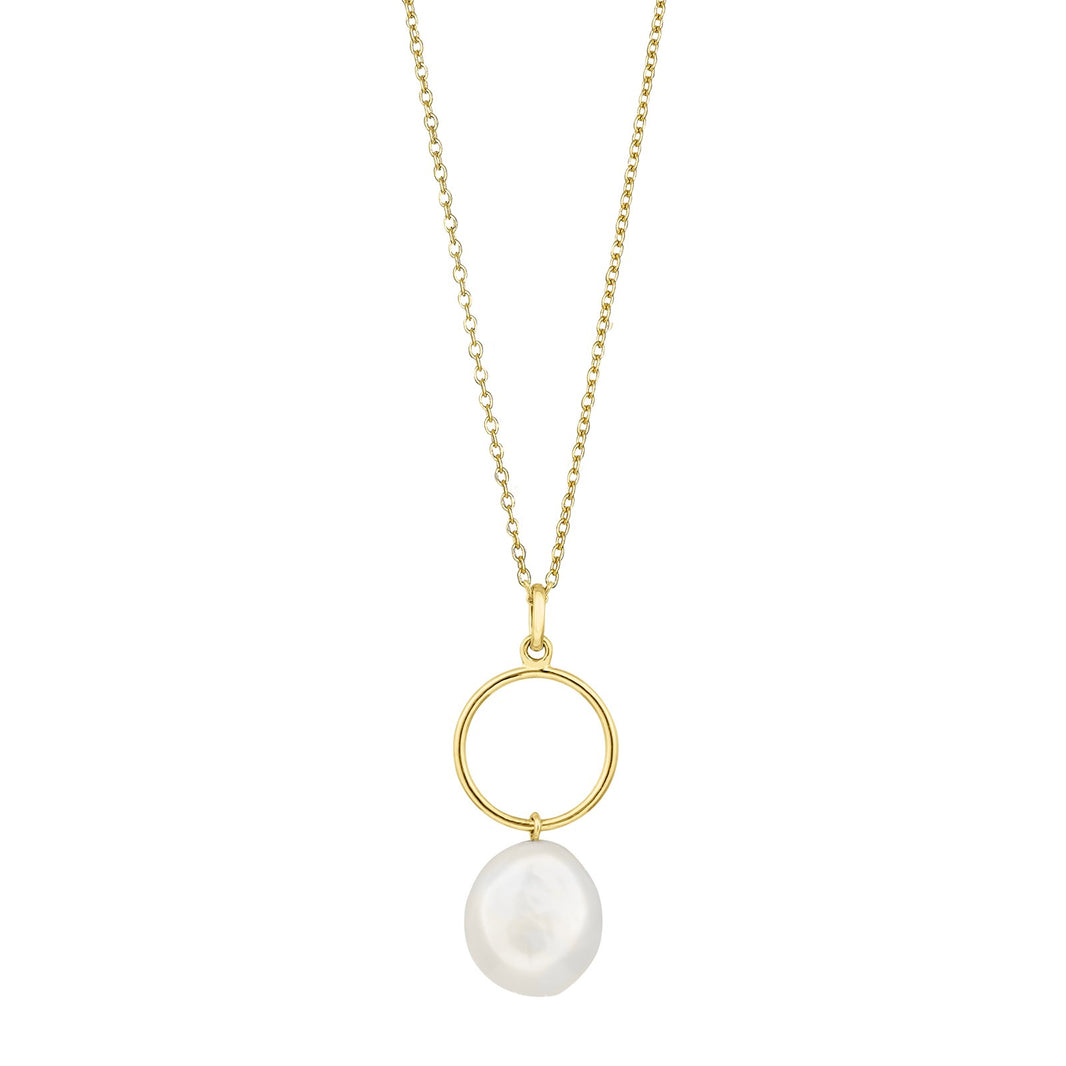 8ct. gold pendant w/pearl incl. goldpl. c