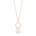 8ct. gold pendant w/pearl incl. goldpl. c