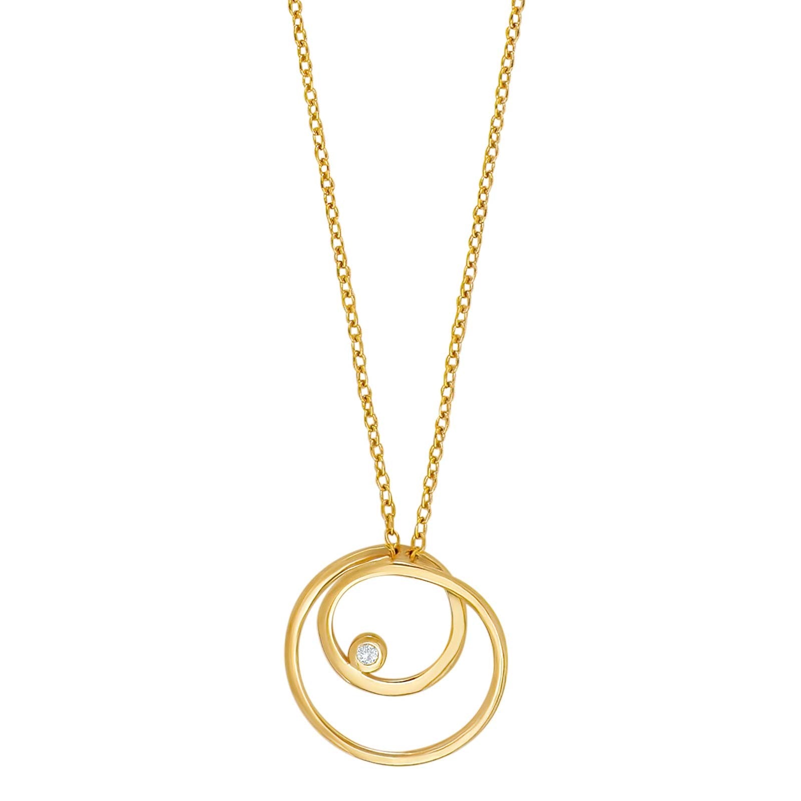 8ct. gold pendant  w. cz