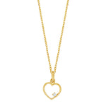 8ct. gold pendant heart w. cz
