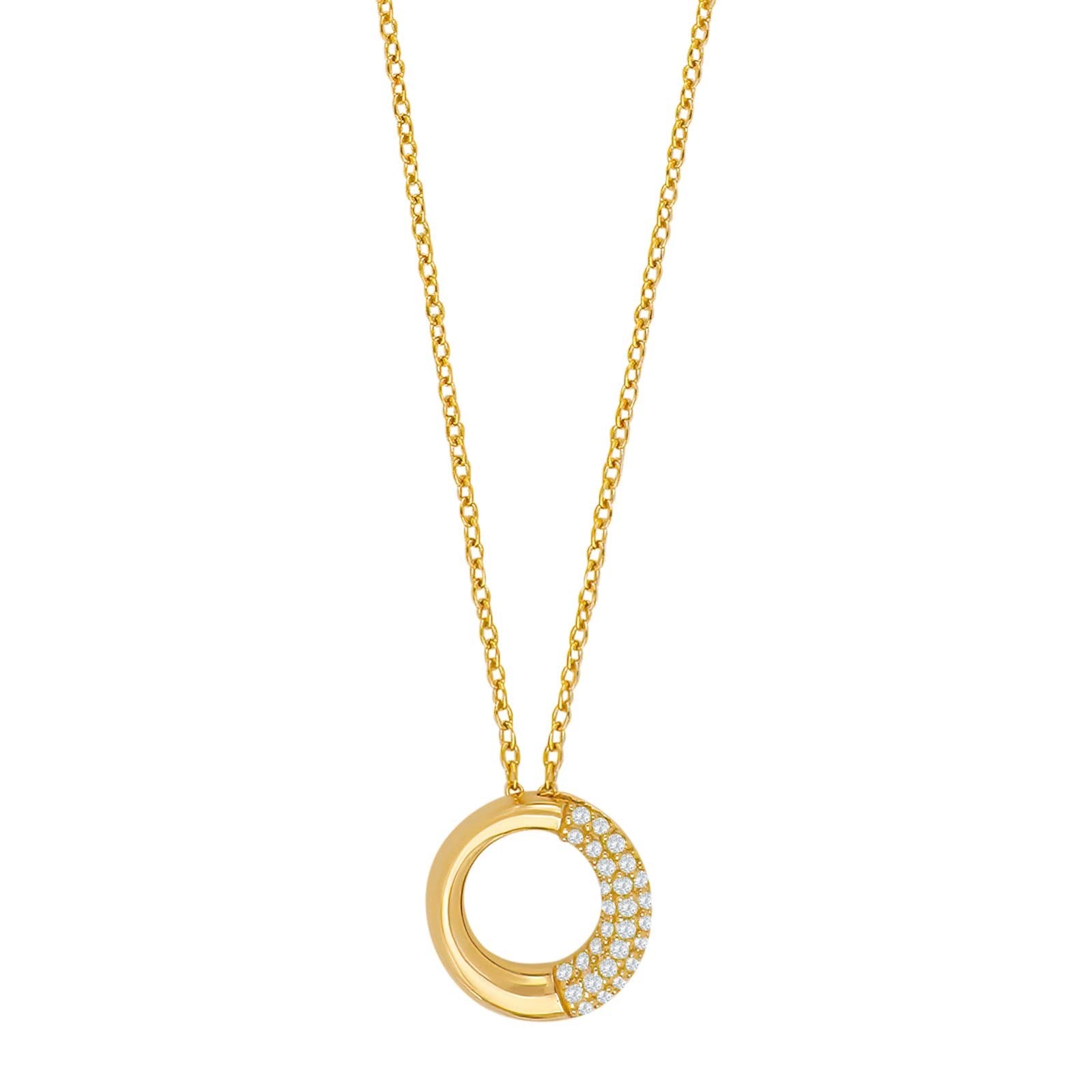8ct. gold pendant  w. cz