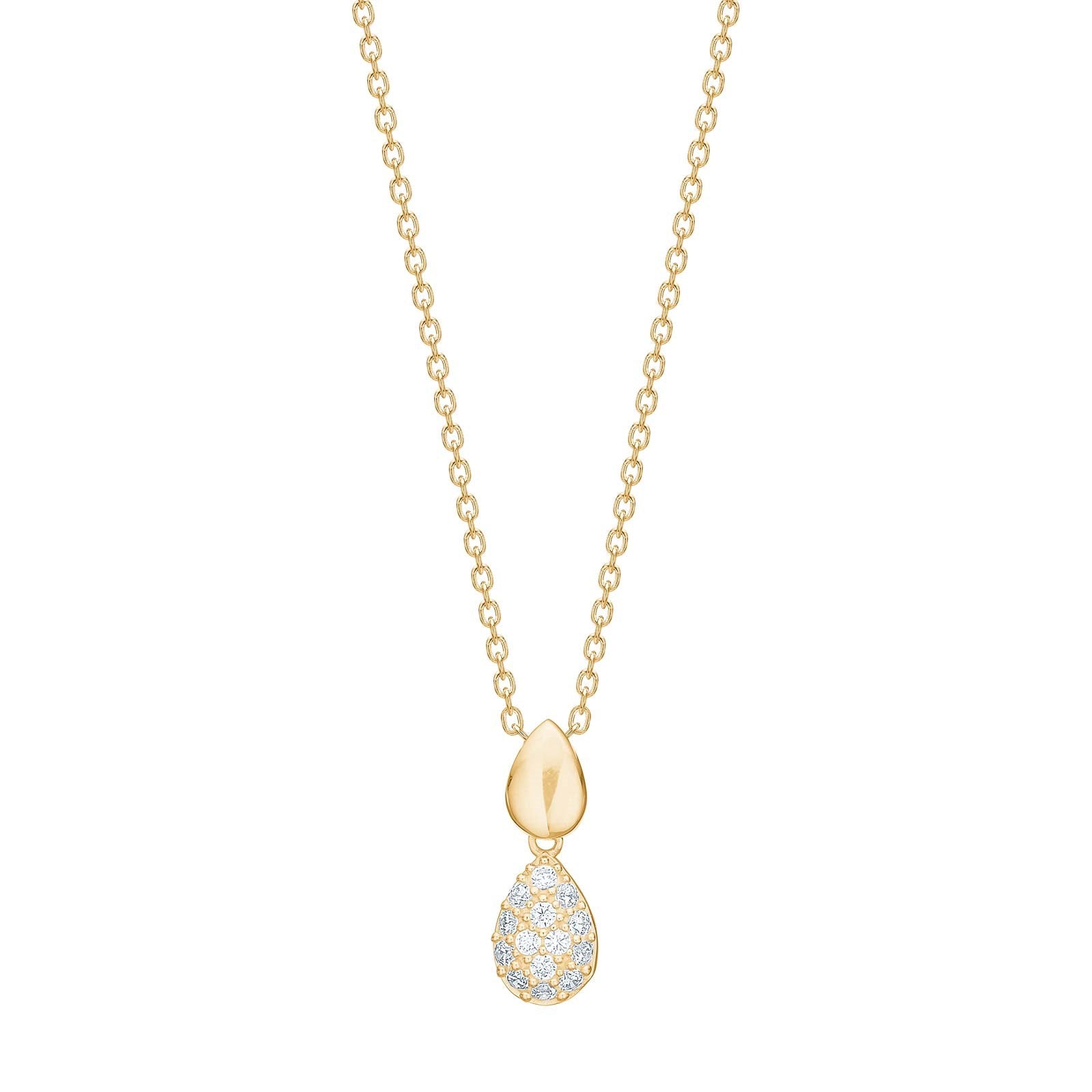 8ct. gold pendant  w. cz