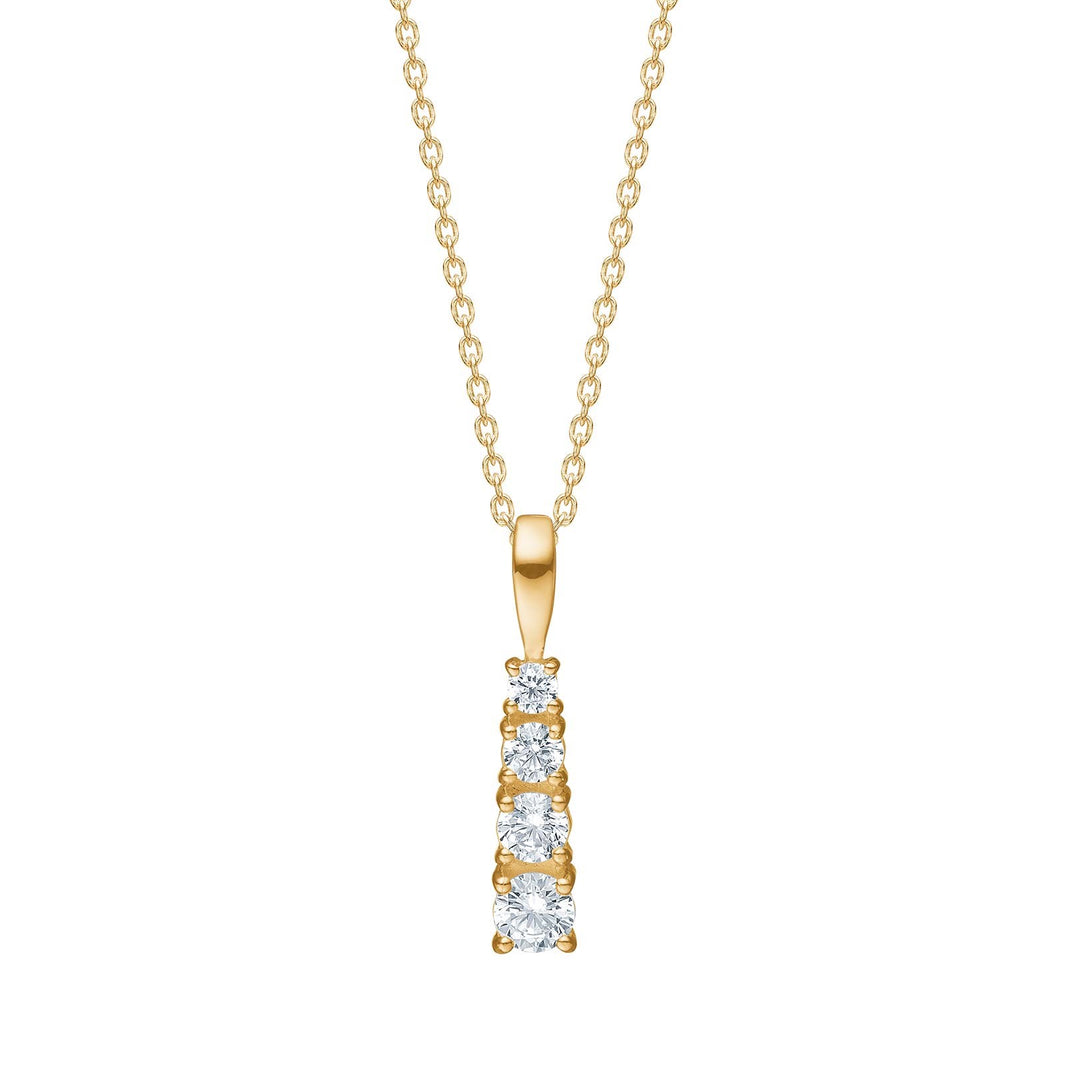 8ct. gold pendant  w. cz