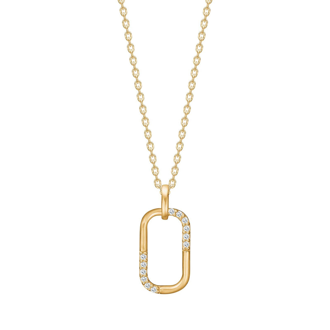 8ct. gold pendant  w. cz