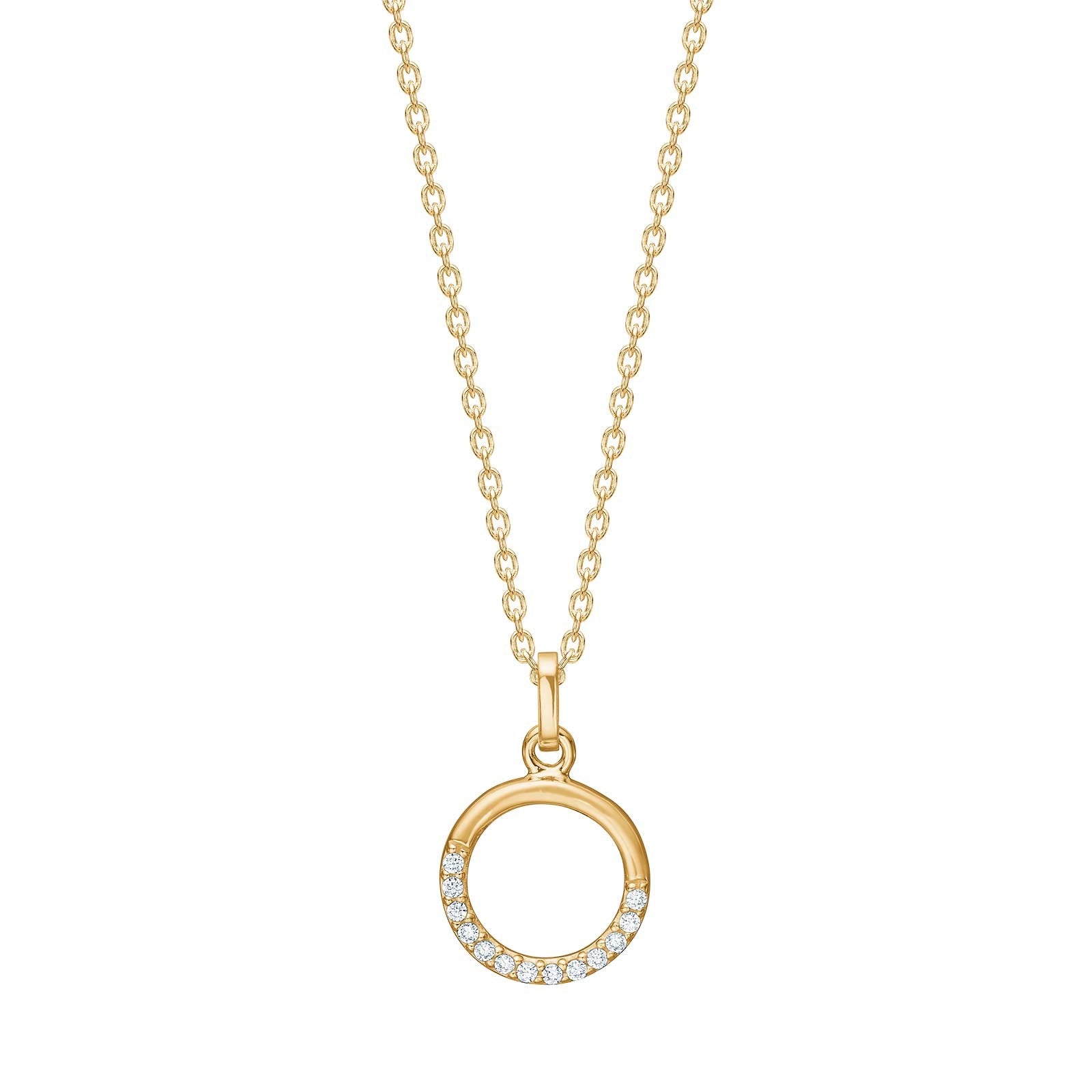 8ct. gold pendant  w. cz