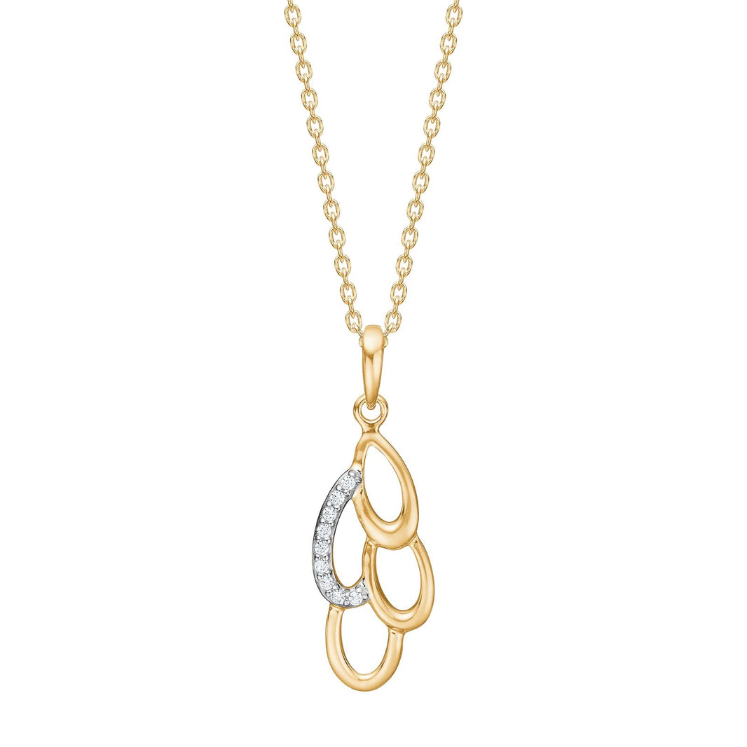 8ct. gold pendant  w. cz