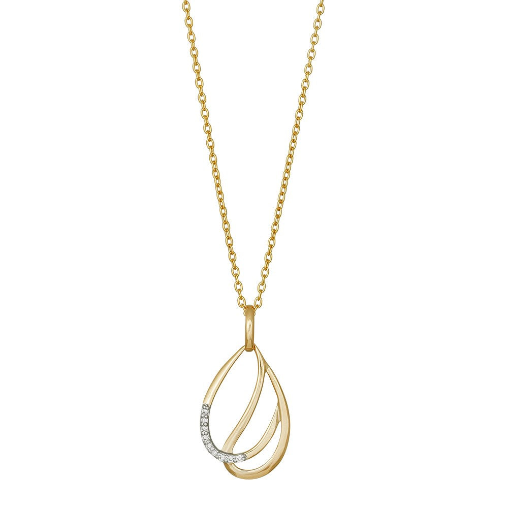 14ct. gold pendant w/dia 0.045ct W/SI