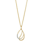 14ct. gold pendant w/dia 0.045ct W/SI