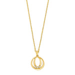 14ct. gold pendant w. 0,015ct W/SI