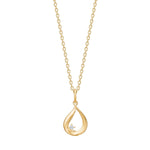 14ct. gold pendant  w. 0,015ct W/SI