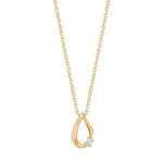 14ct. gold pendant  w. 0,03ct W/SI