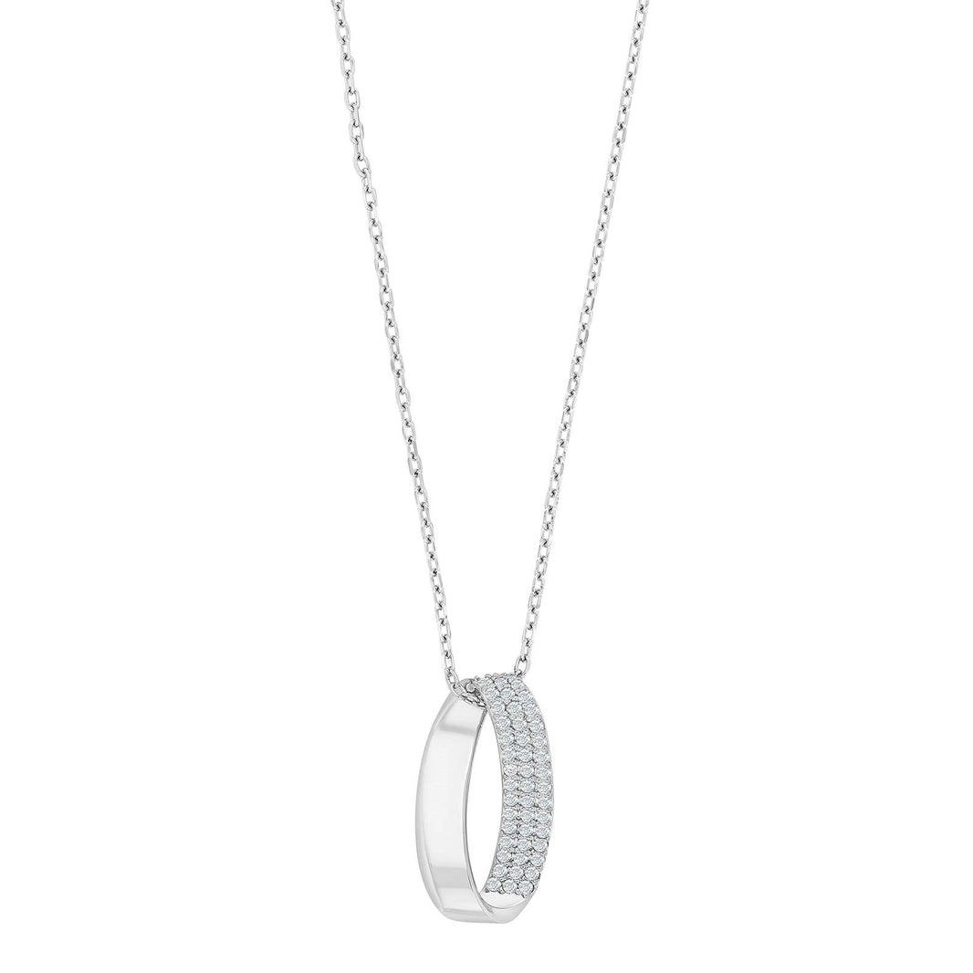 Rhod. silver necklace
