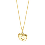 8ct. gold pendant feet incl. goldpl. silver neckla
