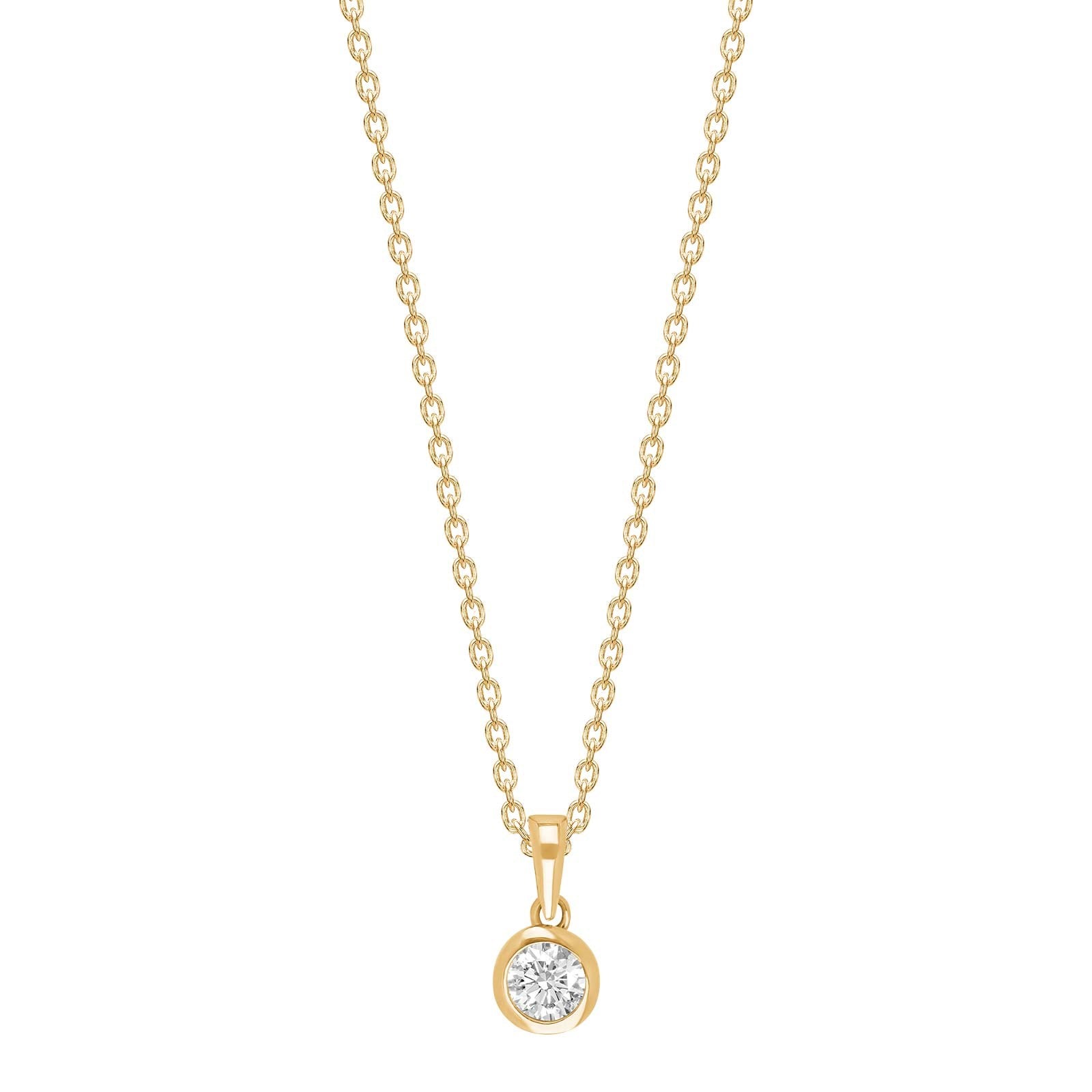 8ct. gold pendant w/6mm cz incl. goldpl. silver