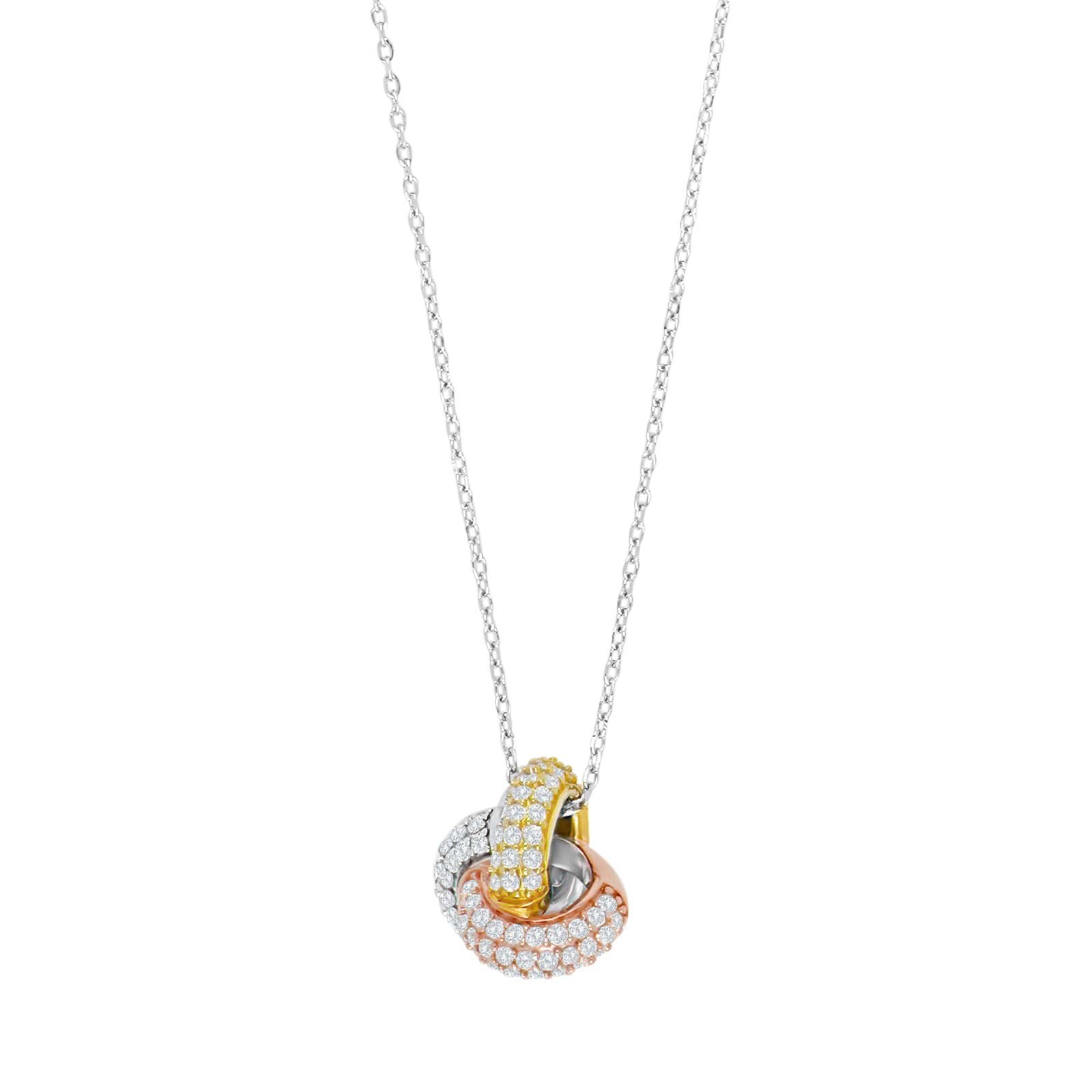 Rhd. silver necklace OLIVIANOR