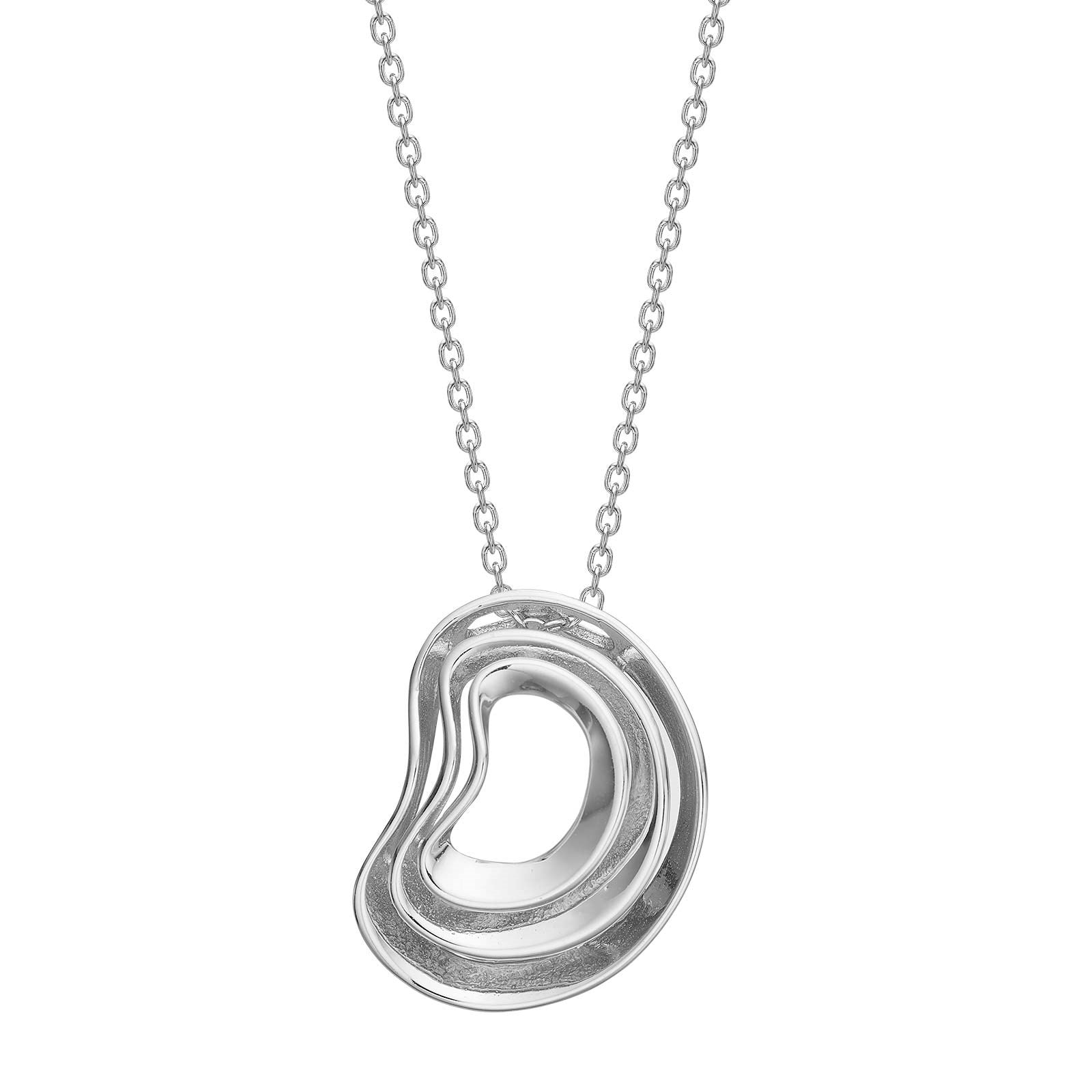 Rhd. silver necklace
