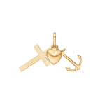 8ct. gold pendant w/faith, hope and love