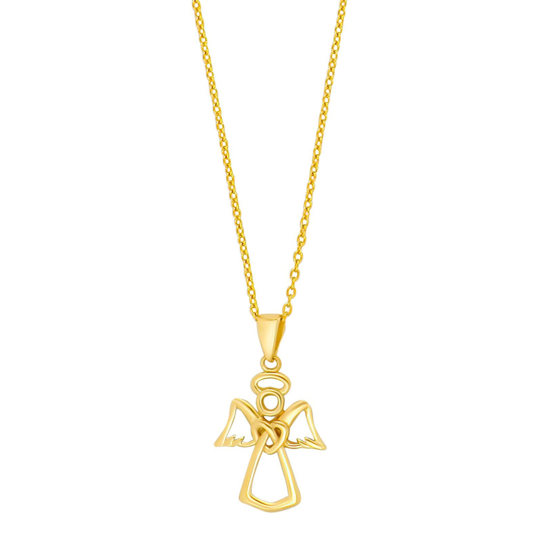 8ct. gold pendant angel incl. goldpl. chain