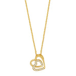8ct. gold pendant heart w. cz