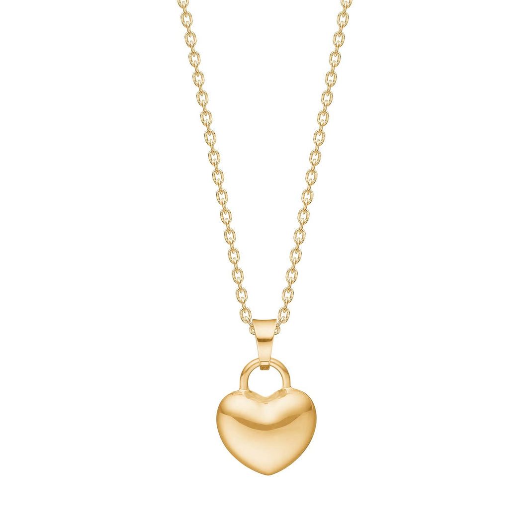 8ct. gold pendant heart gp silver chain