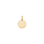 8ct. gold pendant round plate 10mm