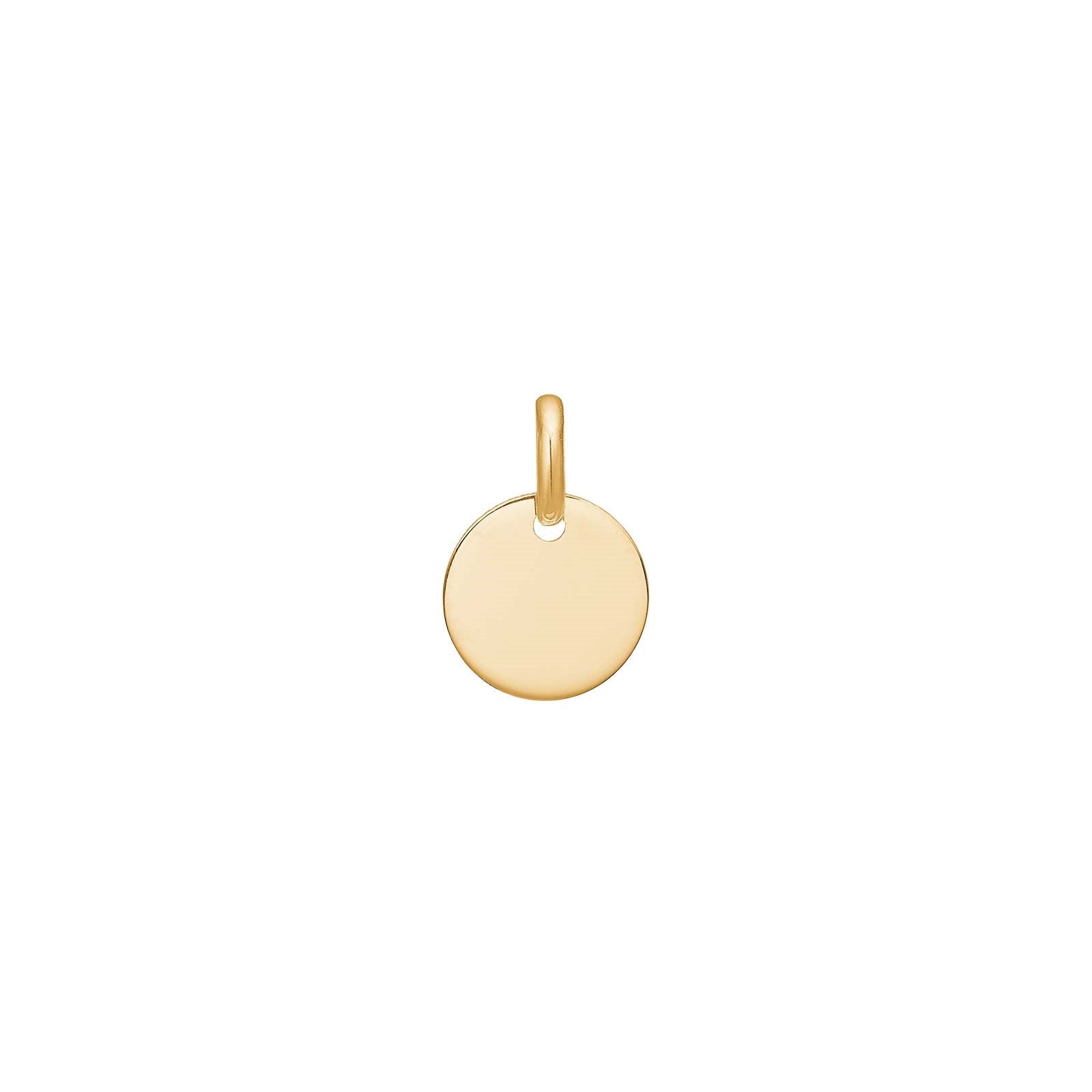 8ct. gold pendant round plate 10mm