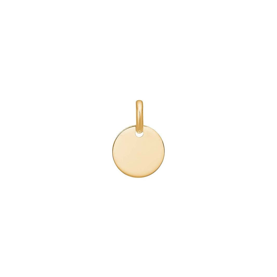14ct. gold pendant round plate 10mm