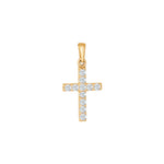 8ct. gold pendant cross w/cz