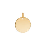 8ct. gold pendant plate 18mm