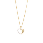 8ct. gold pendant heart w/cz incl. goldpl. Silver