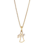 8ct. gold pendant angel w/cz incl. goldpl. silver