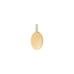 8ct. gold pendant oval w/cz 8x12mm