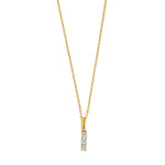 8ct. gold pendant w/cz incl. goldpl. chain