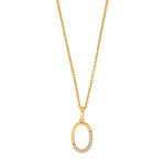 8ct. gold pendant w/cz incl.silver gp chain