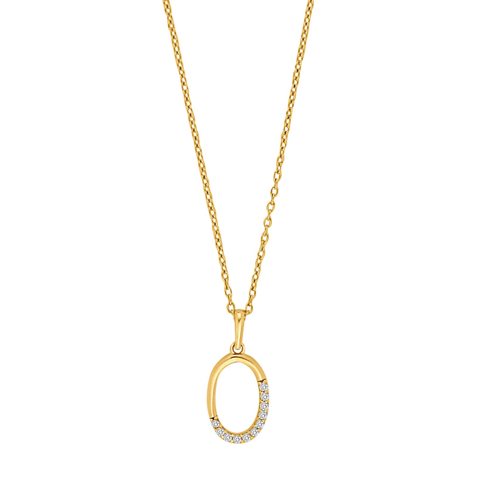 8ct. gold pendant w/cz incl.silver gp chain