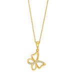 8ct. gold pendant butterfly w. cz