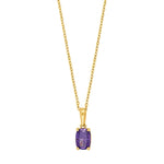8ct. gold pendant w. synt. Amethyst
