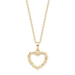 8ct. gold pendant heart w/cz incl. goldpl. Silver