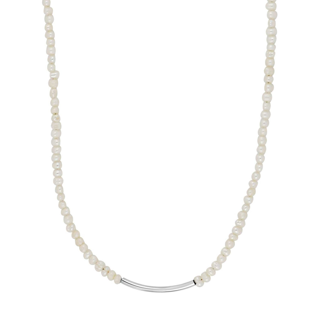 Silver necklace PEARL52