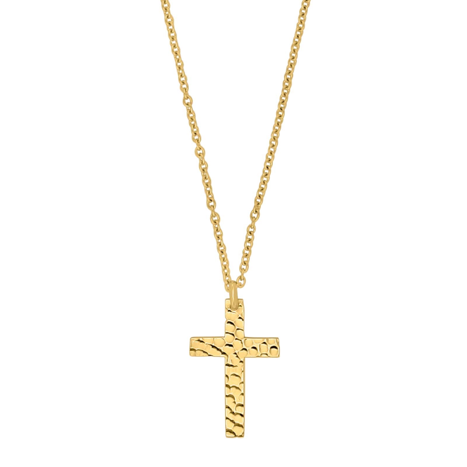 SON chain steel IP gold with cross