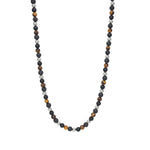 SON chain steel with tiger eye/black agate