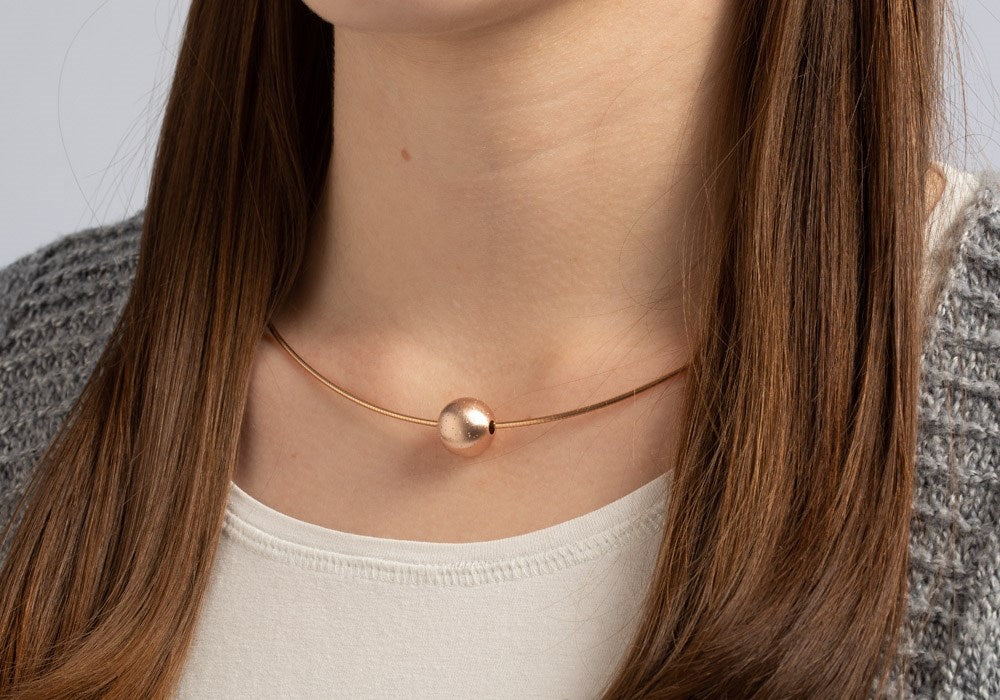 925/- Vedhæng, rosa fg dia./mat finish