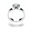 925/- Ring shiny, blue topaz 1.70 ct