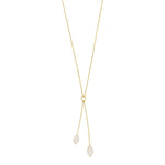 8ct. gold necklace w/2 freshwaterpearls