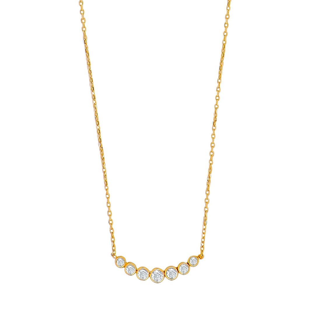 8kt. Goldhalskette m/ cz