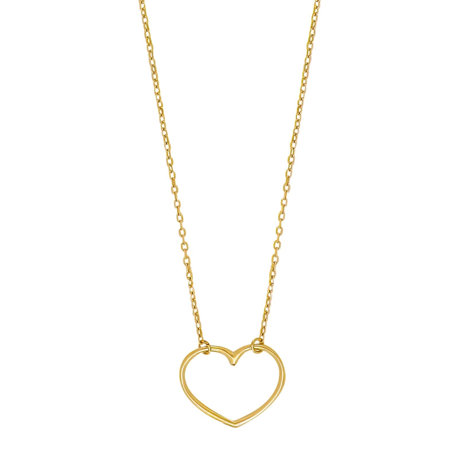 8ct. gold chain w. heart