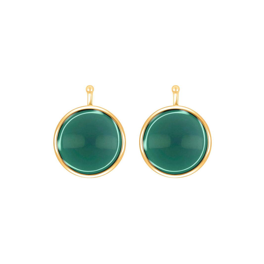 Glas cabochon 13mm m/fg sølv