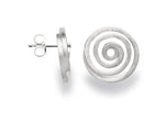 925/- earstud, rho. brushed fine