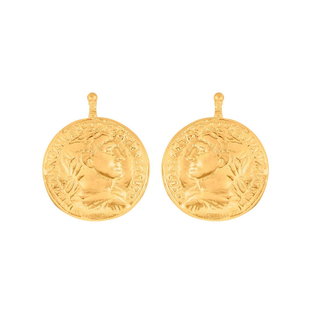 Sølv system-vedhæng mønt 16x16mm