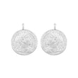 Silver matt system pendant coin 16x16mm